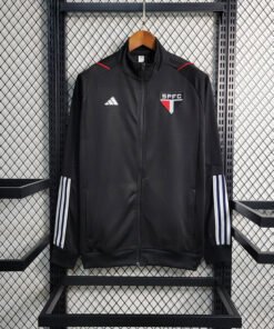 Blusa São Paulo Treino Ziper inteiro 23/24 - Preto