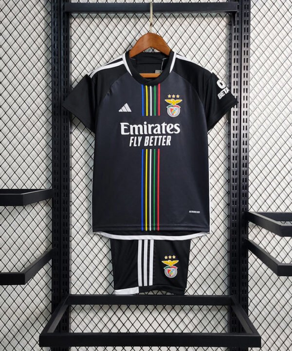Kit Infantil Benfica Away 23/24 - Preto
