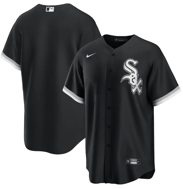 Camisa MLB Chicago White Sox Jersey Preta Torcedor