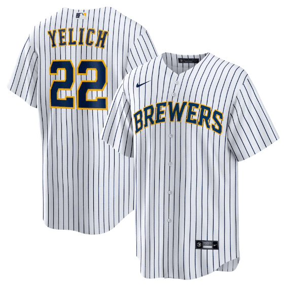 Jersey Milwaukee Brewers Branca Torcedor