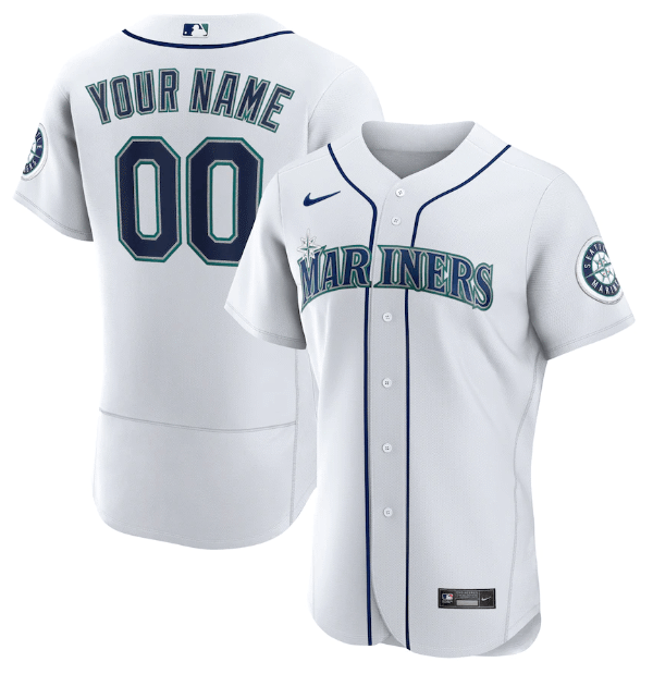 Jersey Seattle Mariners Branca Authentic