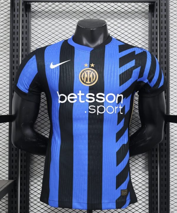 Camisa Inter de Milão Home 2024/25 Jogador Nike Masculino - Azul, Preta e Dourada