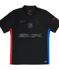 Camisa Nike Barcelona Edição Especial Travis Scott 2025 Preta Masculina