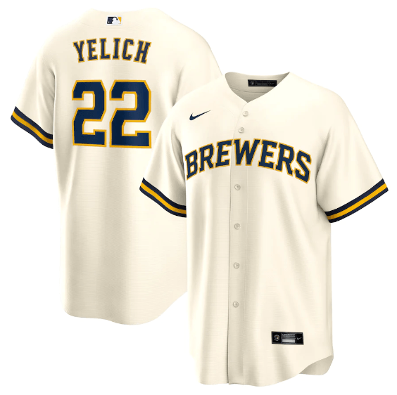 Jersey Milwaukee Brewers Creme Torcedor