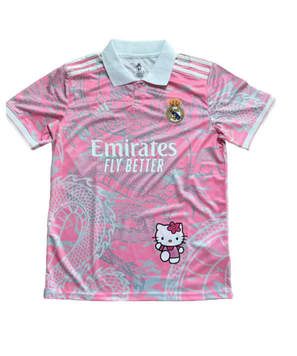 Camisa Real Madrid Hello Kitty 24/25 s/n° Torcedor Adidas Masculina - Rosa