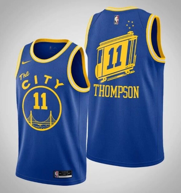 Regata NBA Golden State Warriors Classic Edition 20/21 Nike Authentic Thompson 11 - Azul