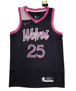 Regata NBA Minnesota Timberwolves Nike Authentic Rose 25 - Preta