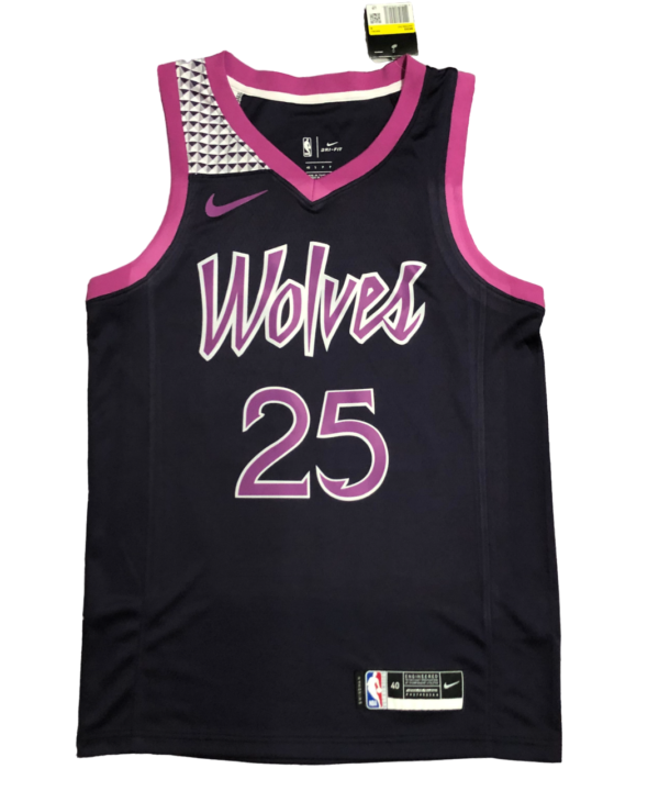 Regata NBA Minnesota Timberwolves Nike Authentic Rose 25 - Preta