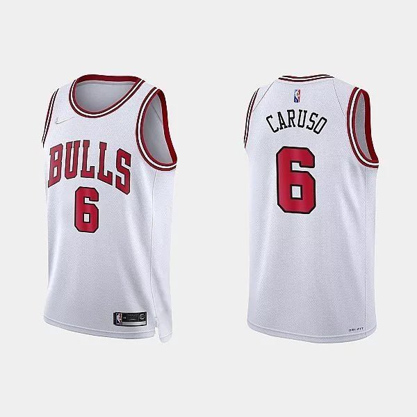 Regata NBA Chicago Bulls Edition 21-22 Nike Authentic Caruso 6 - Branca