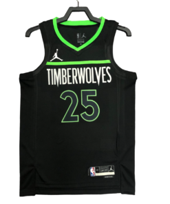 Regata NBA Minnesota Timberwolves Jordan Authentic Rose 25 - Preta