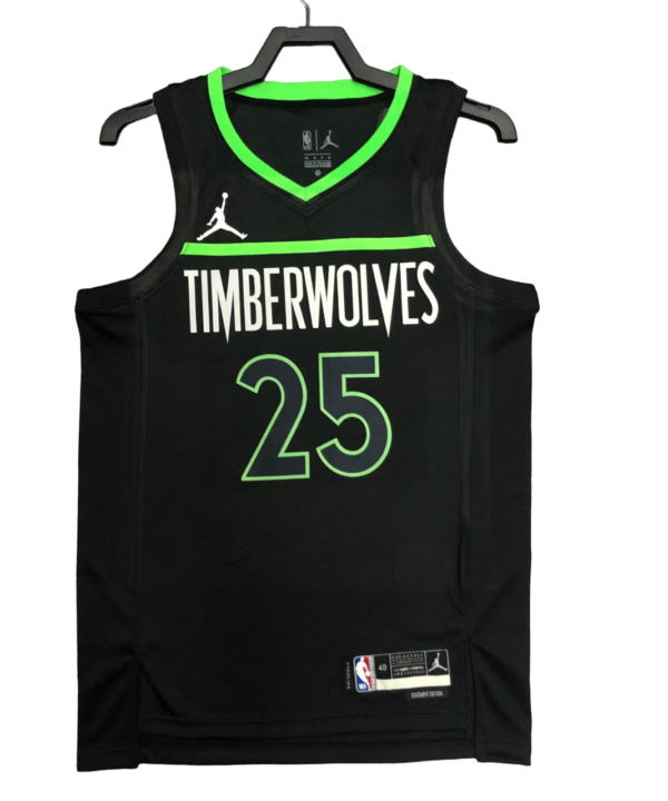 Regata NBA Minnesota Timberwolves Jordan Authentic Rose 25 - Preta