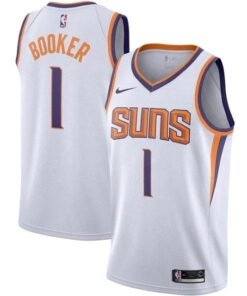 Regata NBA Phoenix Suns Nike Authentic Brooker 1 - Branca
