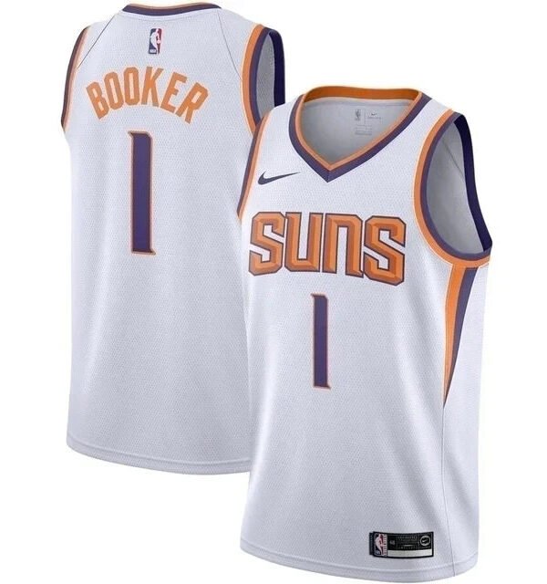 Regata NBA Phoenix Suns Nike Authentic Brooker 1 - Branca
