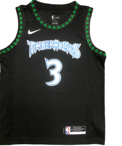 Regata NBA Minnesota Timberwolves Retrô Nike Authentic Marbury 3 - Preta
