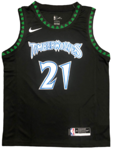 Regata NBA Minnesota Timberwolves Retrô Nike Authentic Garnett 21 - Preta
