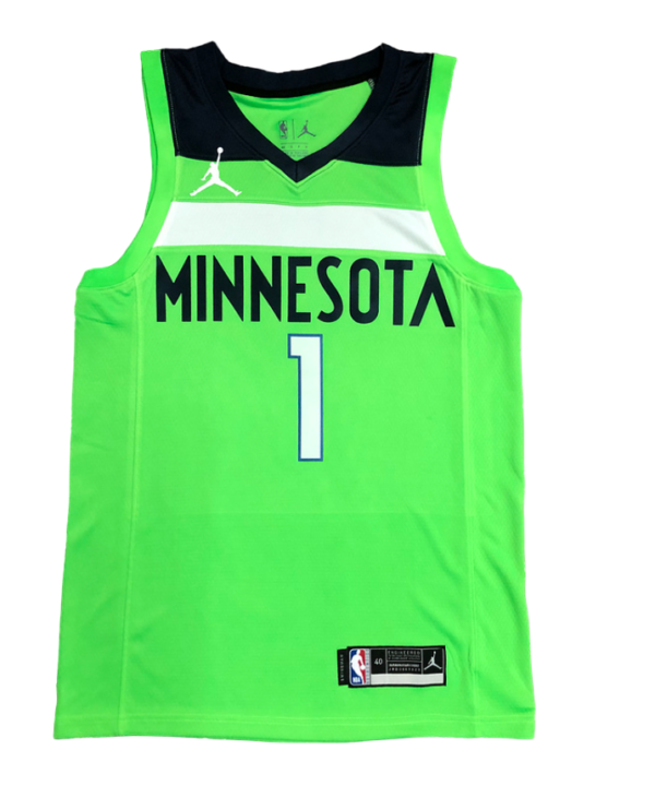 Regata NBA Minnesota Timberwolves Jordan Authentic Edwards 1 - Verde