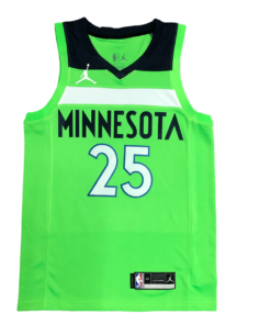 Regata NBA Minnesota Timberwolves Jordan Authentic Rose 25 - Verde