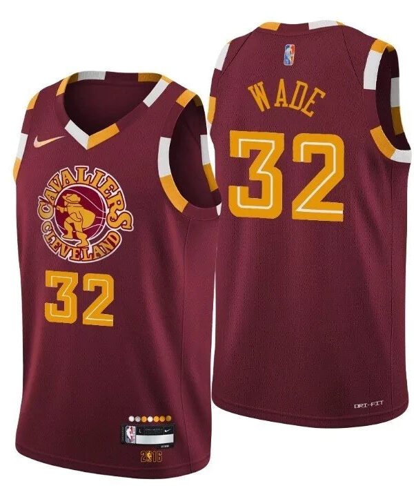 Regata NBA Cleveland Cavaliers 75ºaniversario Nike Authentic Wade 32 - Vermelha