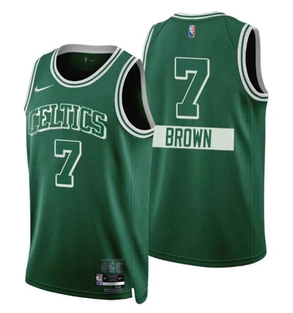 Regata NBA Boston Celtics 75ºaniversario Nike Authentic Brown 7 - Verde