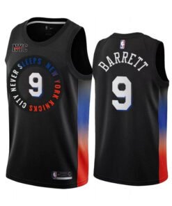 Regata NBA New York Knicks Edition 20/21 Nike Authentic Barrett 9 - Preta
