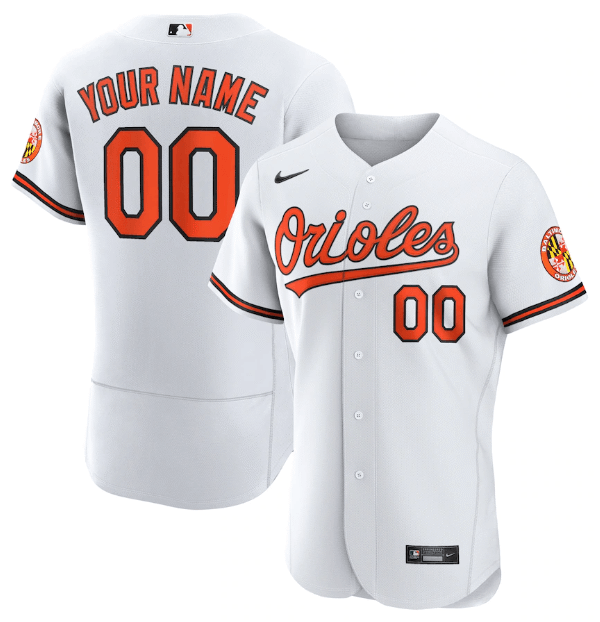 Jersey Baltimore Orioles Branca Authentic