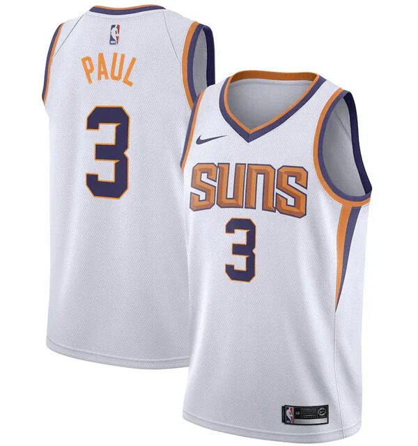 Regata NBA Phoenix Suns Nike Authentic Paul 3 - Branca