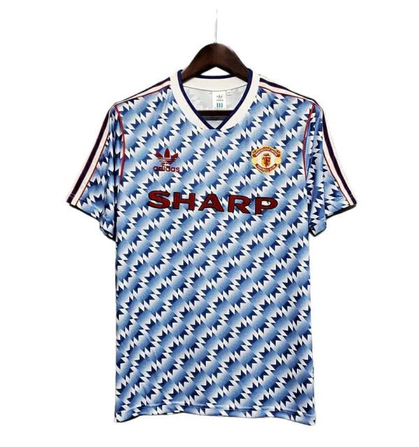 Camisa Manchester United Retrô 1990/1992 Azul e Branca - Adidas
