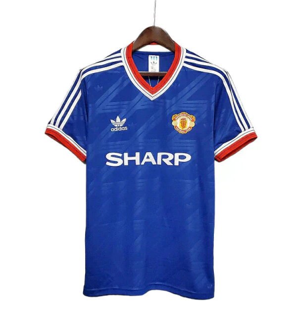 Camisa Manchester United Retrô 1986/1988 Azul - Adidas