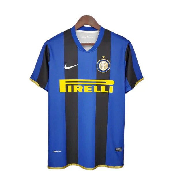 Camisa Inter de Milão Retrô 2008/2009 Azul e Preta - Nike