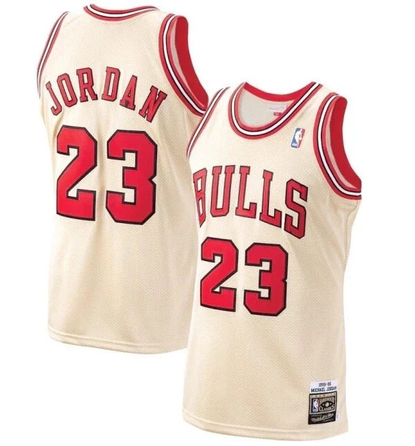 Regata NBA Chicago Bulls Mitchell & Ness Authentic Jordan 23 - Bege