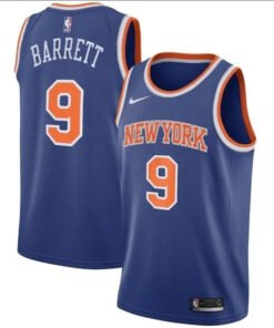 Regata NBA New York Knicks Nike Authentic Barrett 9 - Azul