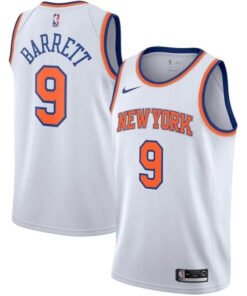 Regata NBA New York Knicks Nike Authentic Barrett 9 - Branca