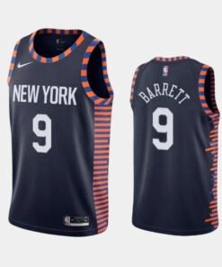 Regata NBA New York Knicks Nike Authentic Barrett 9 - Preta