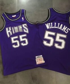 Regata NBA Sacramento Kings Retrô 1998 - 1999 Mitchell & Ness Authentic Williams 55 - Azul