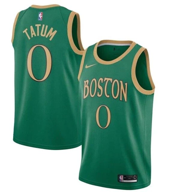 Regata NBA Boston Celtics Nike Authentic Tatum 0 - Verde e Dourado