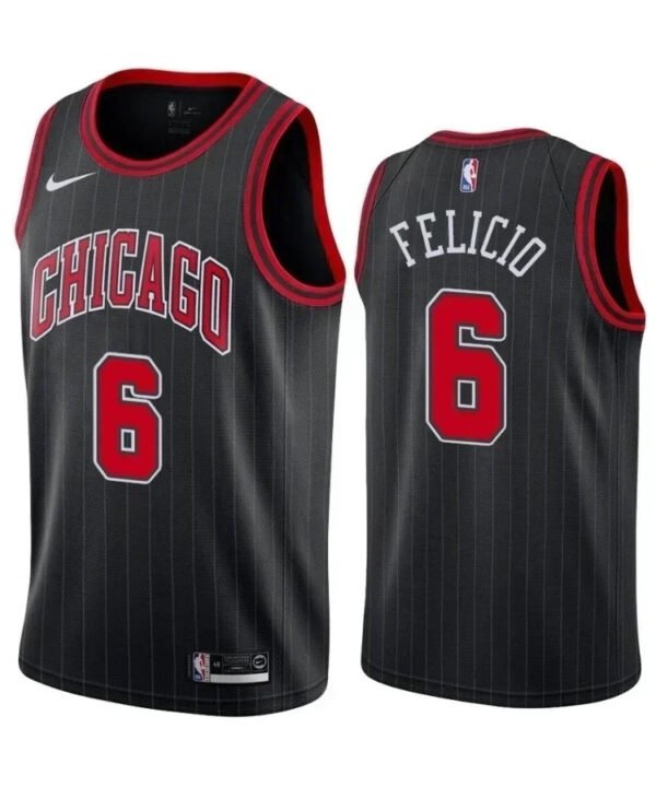 Regata NBA Chicago Bulls Nike Authentic Felicio 6 - Preta
