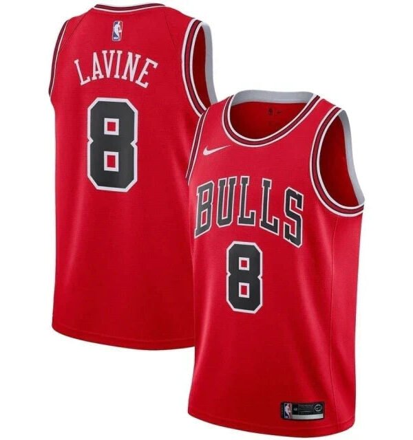 Regata NBA Chicago Bulls Nike Authentic Lavine 8 - Vermelha