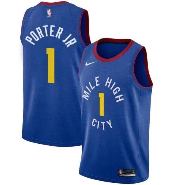 Regata NBA Denver Nuggets Nike Authentic Swingman Porter Jr 1 - Azul