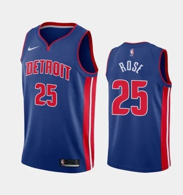 Regata NBA Detroit Pistons Nike Authentic Swingman Rose 25 - Azul