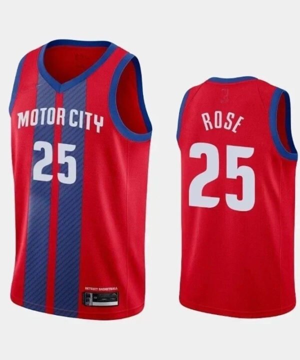 Regata NBA Detroit Pistons City Edition Nike Authentic Swingman Rose 25 - Vermelha