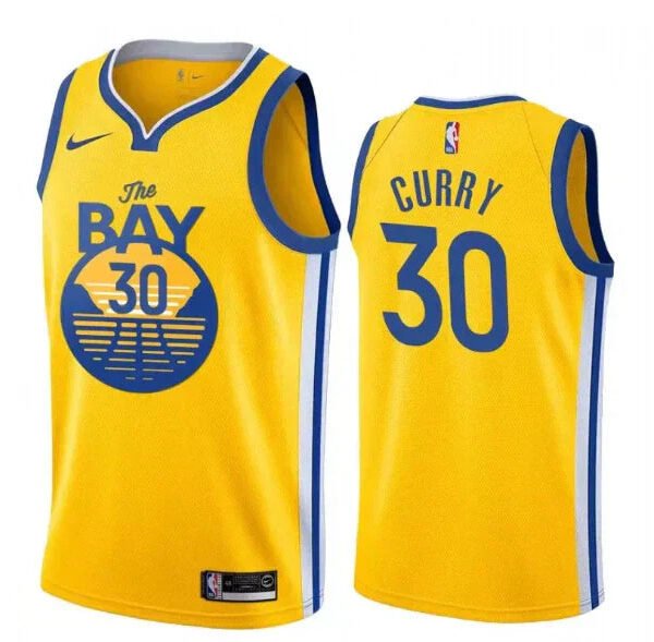 Regata NBA Golden State Warriors City Edition 18/19 Nike Authentic Swingman Curry 30 - Amarela
