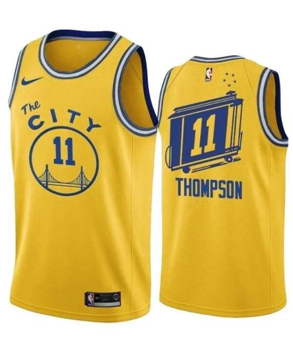 Regata NBA Golden State Warriors The City Nike Authentic Thompson 11 - Amarela