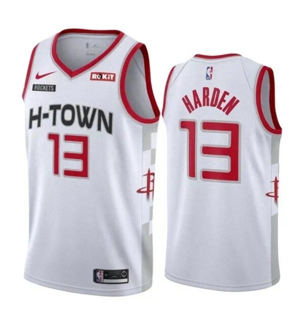 Regata NBA Houston Rockets Nike Authentic Swingman Harden 13 - Branca e Vermelha