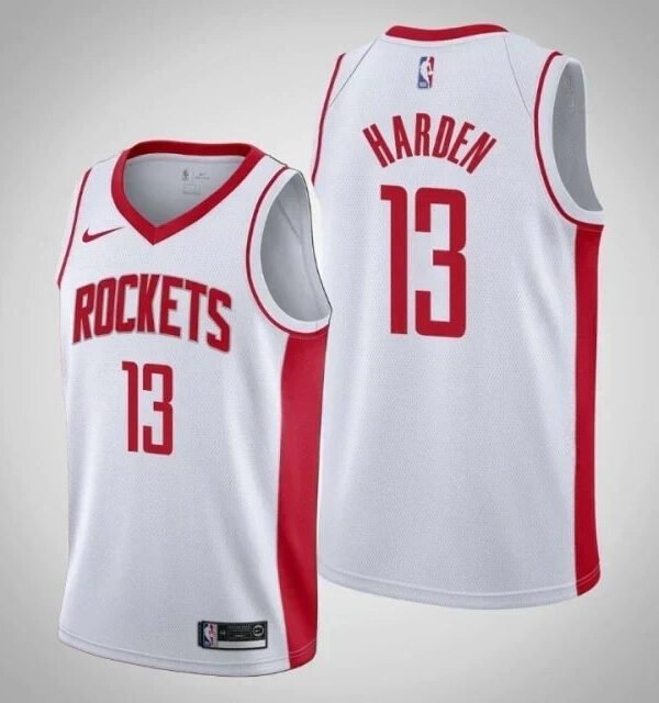 Regata NBA Houston Rockets Nike Authentic Swingman Harden 13 - Branca