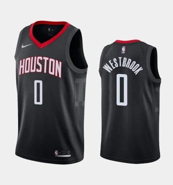 Regata NBA Houston Rockets Nike Authentic Swingman Westbrook 0 - Preta