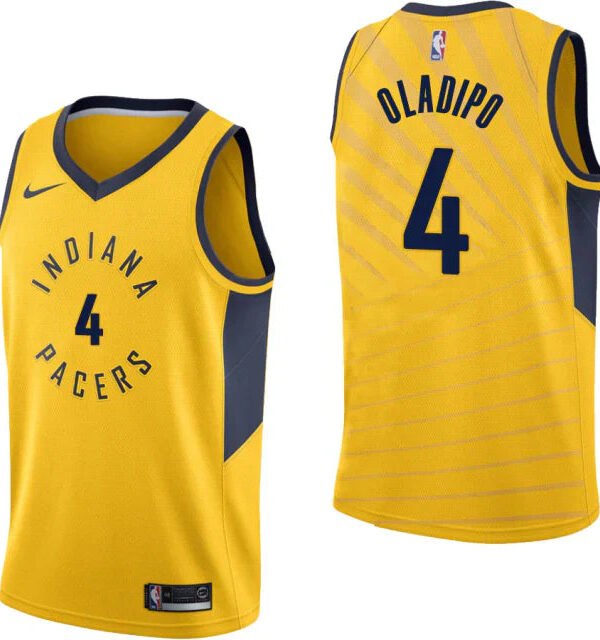 Regata NBA Indiana Pacers Swingman Nike Authentic Oladipo 4 - Amarela