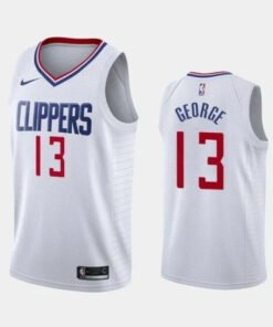 Regata NBA Los Angeles Clippers Nike Authentic Swingman George 13 - Branca