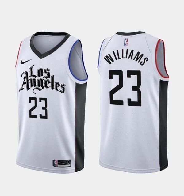 Regata NBA Los Angeles Clippers City Edition Nike Authentic Swingman Williams 23 - Branca