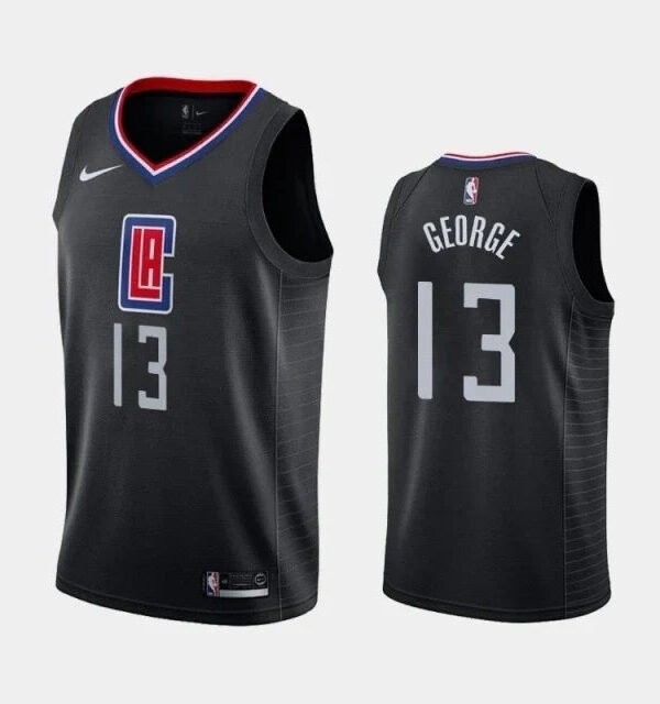 Regata NBA Los Angeles Clippers Nike Authentic Swingman George 13 - Preta