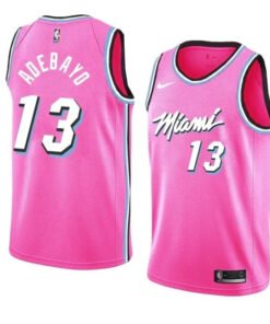 Regata NBA Miami Heat Nike Authentic Adebayo 13 - Rosa